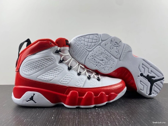 One Kick Retro White Red Gym Jordan 302370-160 9 Air 0805
